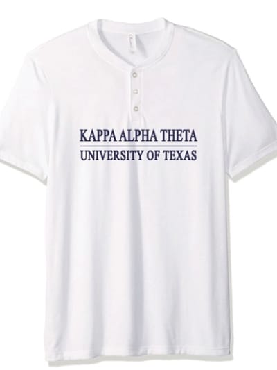 White Henley - Texas Line (Navy) - Theta