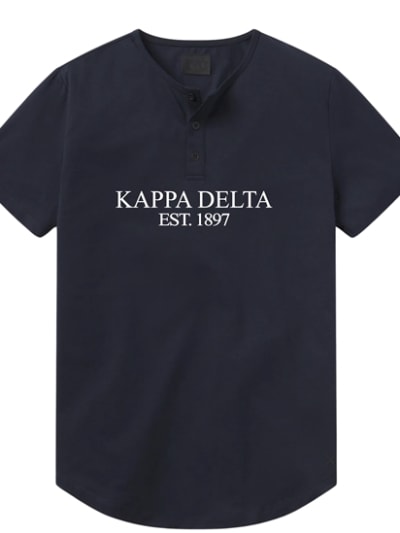 Navy Henley - Classic -- Kappa Delta