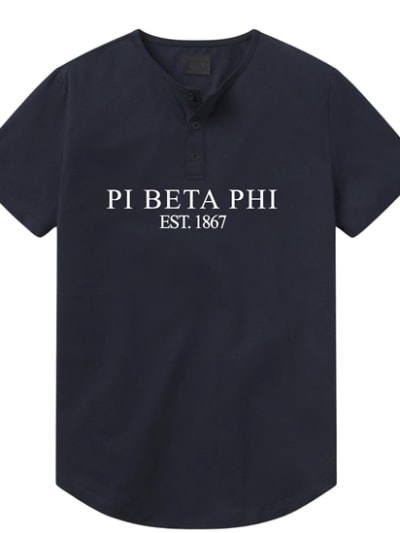 Navy Henley - Classic - Pi Phi