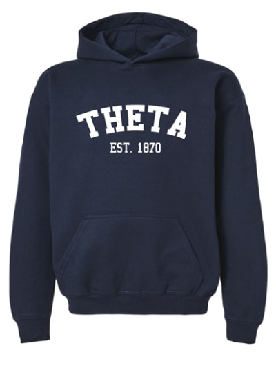 KAT-Navy Hoodie - Varsity Style - Theta