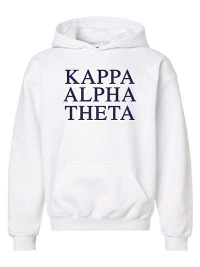 White Hoodie - Theta (Navy)