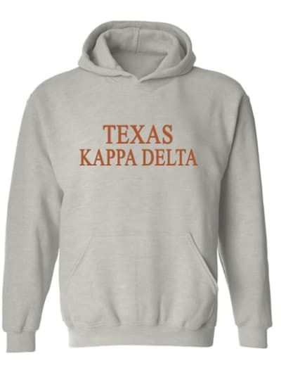 Grey Hoodie - Texas Style -Kappa Delta