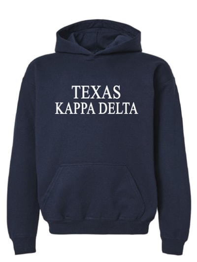 KD- Navy Hoodie- Texas Style - Kappa Delta