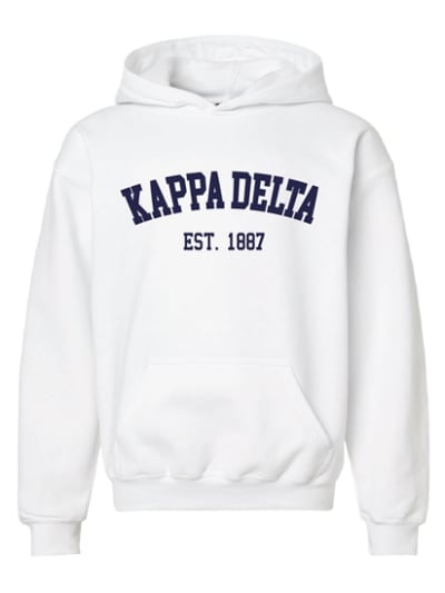 KD-White Hoodie - Navy Varsity - KD