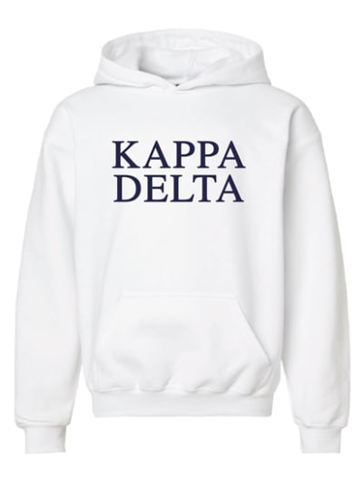 White Hoodie - Kappa Delta (Navy)
