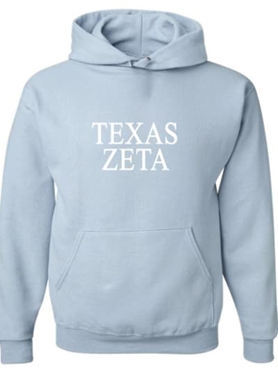 Lt. Blue Hoodie - Texas Style -Zeta