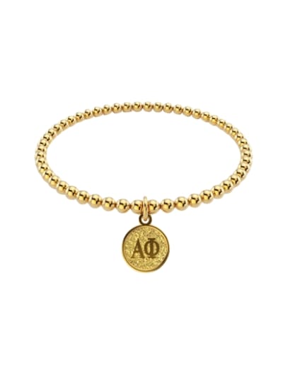 Gold Beaded Bracelet - Alpha Phi