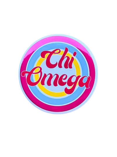 Chi Omega Retro Pin