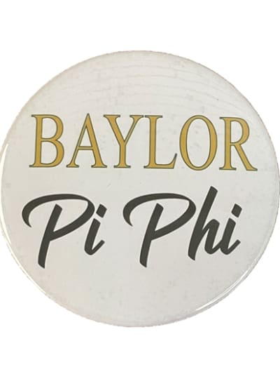 Baylor Pi Phi white Pin (3 inch)