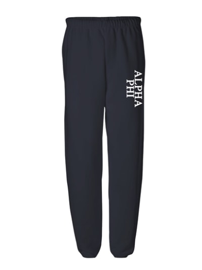 Navy Sweatpants (Classic Vertical) - Alpha Phi