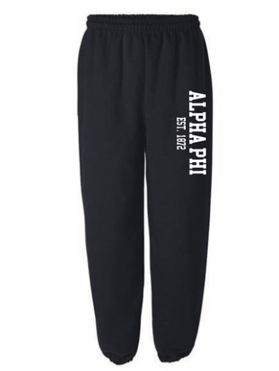 Navy Sweatpants (Varsity Style) - Alpha Phi