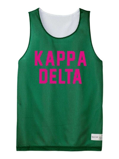 Sorority Mesh Jersey (Green w/ Pink) - Kappa Delta