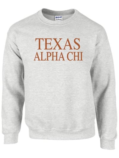 Grey Sweatshirt (Texas) - Alpha Chi