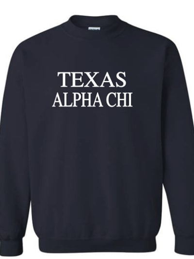 Navy Sweatshirt (Texas) - Alpha Chi