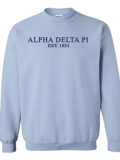 Lt. Blue Sweatshirt (Classic - Navy)- ADPi
