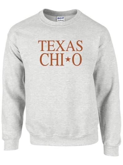 Grey Sweatshirt (Texas) - Chi Omega