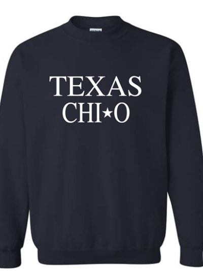 Navy Sweatshirt (Texas) - Chi Omega