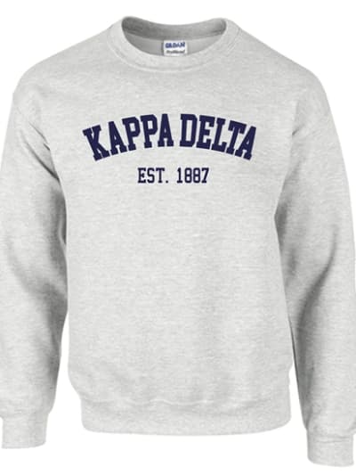 Grey Sweatshirt (Varsity) Navy Print- KD