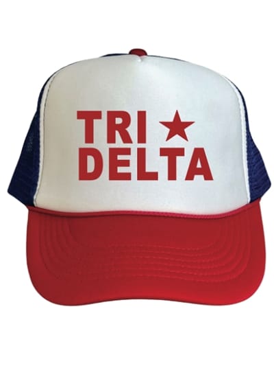 Tri Delta Red-White-Blue Trucker
