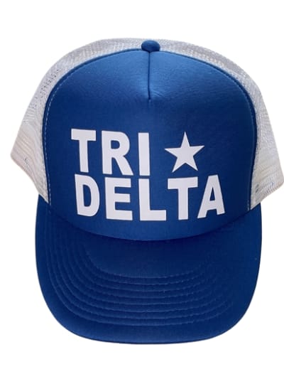 Tri Delta Royal Blue with White Trucker