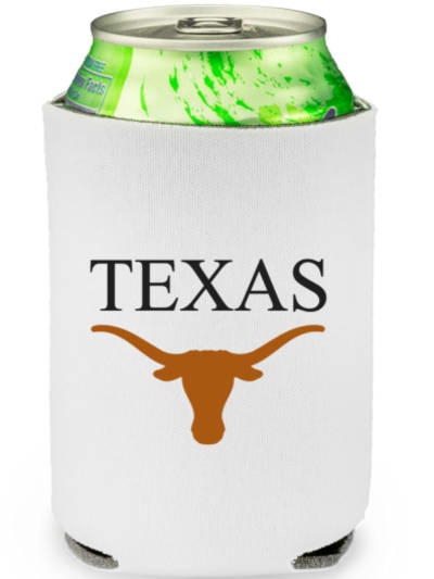 White Longhorn Koozie