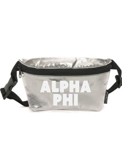Silver Metallic Fanny - Alpha Phi