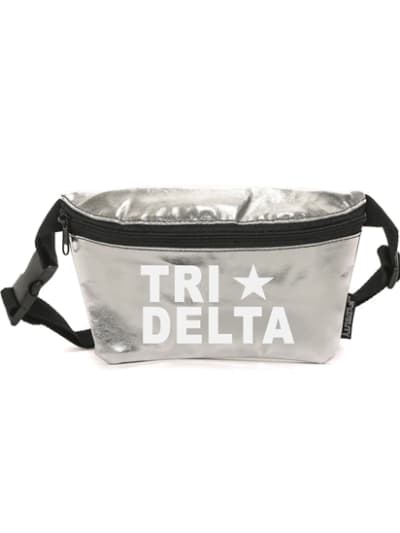 Silver Metallic Fanny - Tri Delta