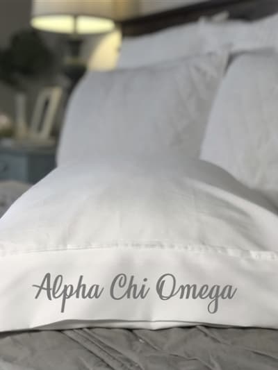 Monogrammed Pillowcase - Alpha Chi