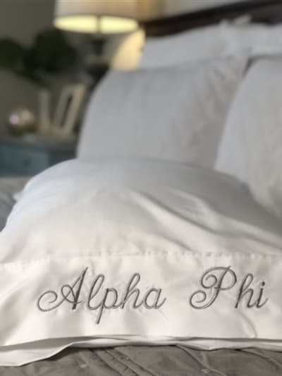 Monogrammed Pillowcase - Alpha Phi