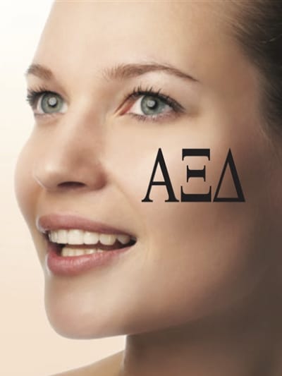 Face Tattoos - Alpha Xi Delta