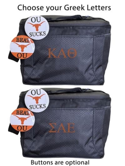 12 pack Cooler - Select your Greek Letters