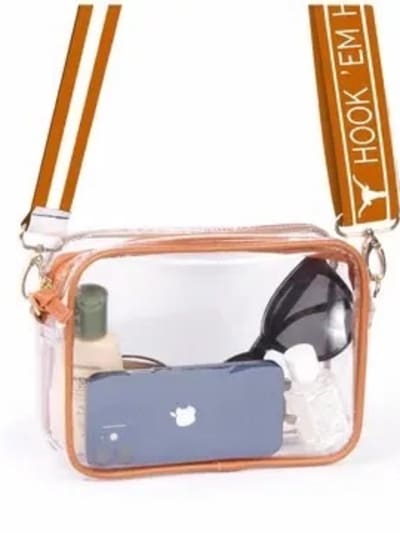 Bridget Clear Purse with Collegiant Strap