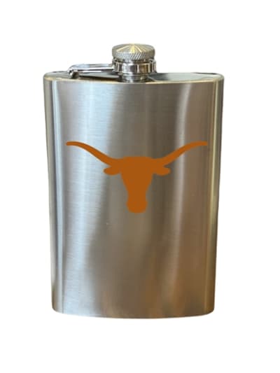 Stainless Longhorn Flask