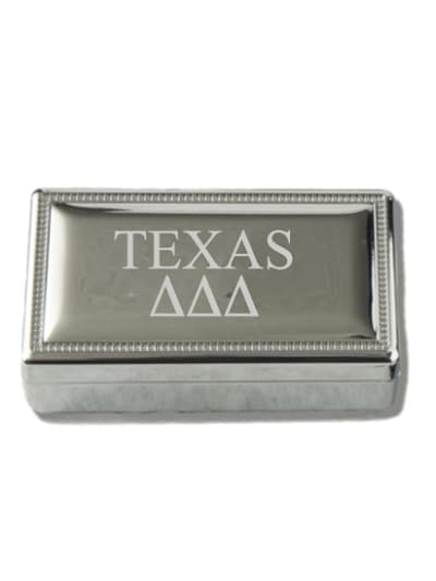 TEXAS Silver Pin Box - Tri Delta