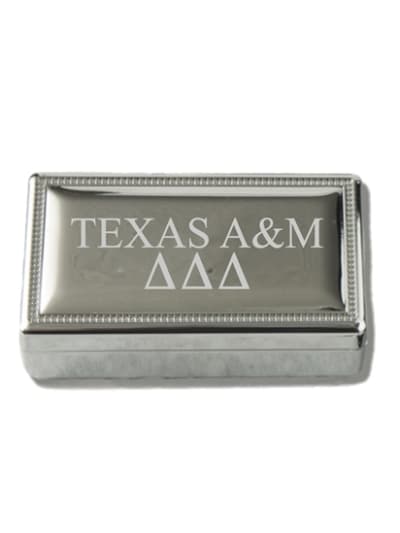 A&M  Silver Pin Box - Tri Delta