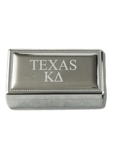 TEXAS Silver Pin Box - Kappa Delta