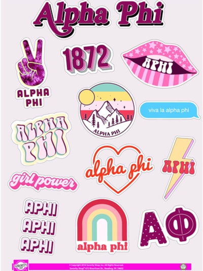 Girl Power Stickers - Alpha Phi