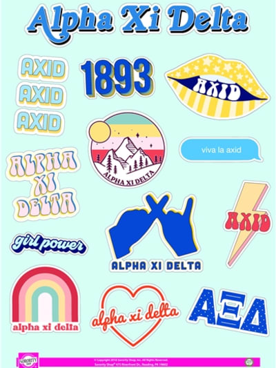 Girl Power Stickers - Alpha Xi Delta