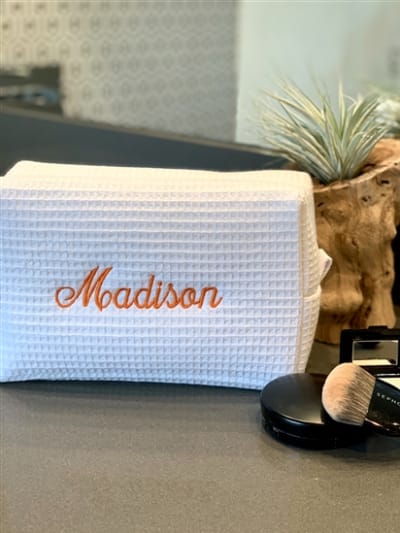 Custom Waffle Bag - Name (orange)