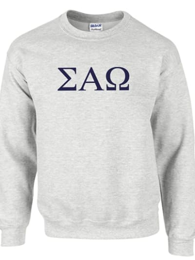 Gray Sweatshirt -Greek Letters Style - SAO