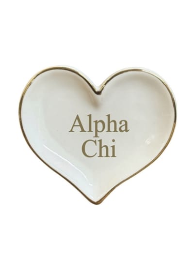 Sorority Heart Ring Dish - Alpha Chi Omega