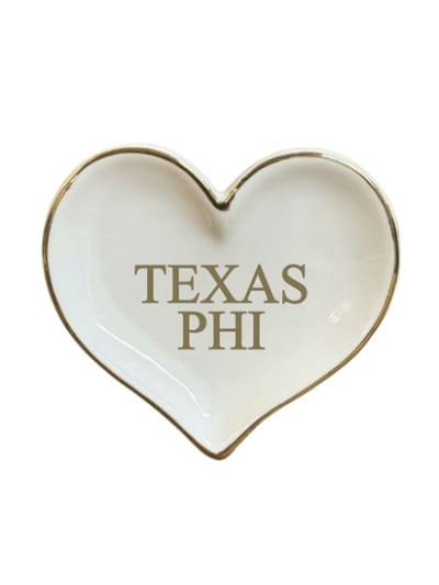 Sorority Heart Ring Dish - TEXAS Phi