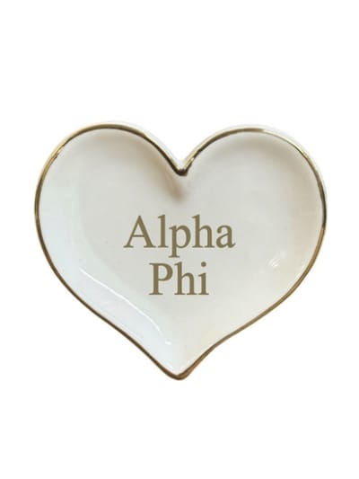 Sorority Heart Ring Dish - Alpha Phi