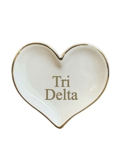 Sorority Heart Ring Dish - Tri Delta
