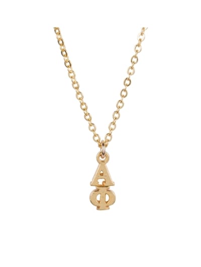 SP Gold Lavalier Necklace - Alpha Phi