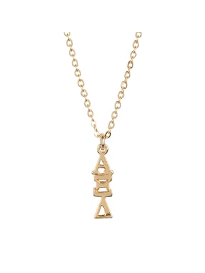 SP Gold Lavalier Necklace - Alpha Xi Delta