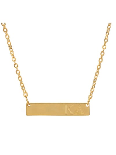 Sorority Gold Bar Necklace - Kappa Delta