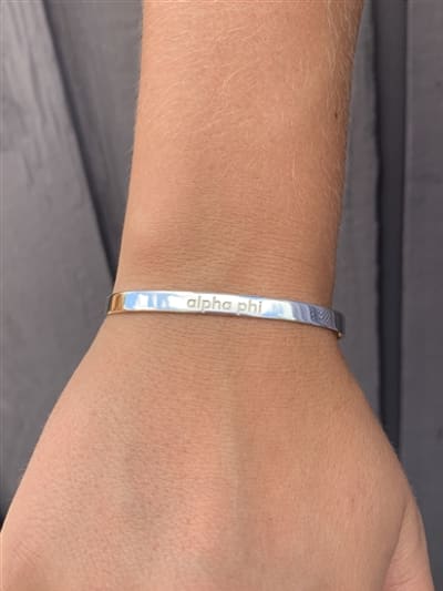 NNY Silver Cuff - Alpha Phi