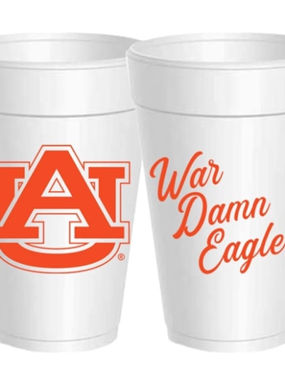 Auburn Styrofoam Cups
