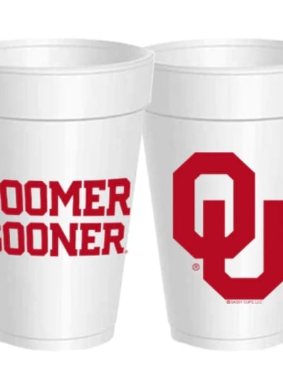 Boomer Sooner Styrofoam Cups
